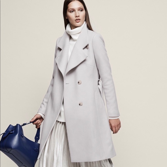 Reiss Other - REISS Belted Longline Coat in Parchment.sold‼️‼️
